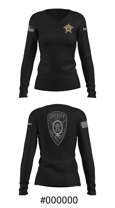 Henry County S.E.R.T. 87395571 Women's Long Sleeve V-neck Shirt - 37