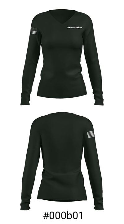 Communications 90043966 Women's Long Sleeve V-neck Shirt - 37