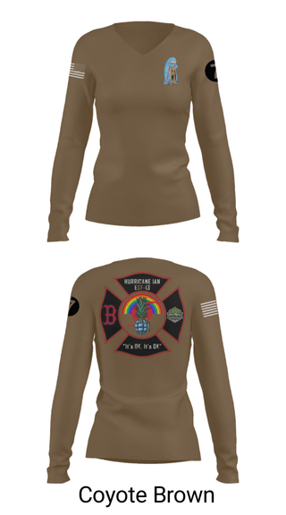 Women's Long Sleeve Vneck Shirt, , Police, Teamtime, Team time, sublimation, custom sports apparel, team uniforms, spirit wear, spiritwear, sports uniforms, custom shirts, team store, custom team store, fundraiser sports, apparel fundraiser