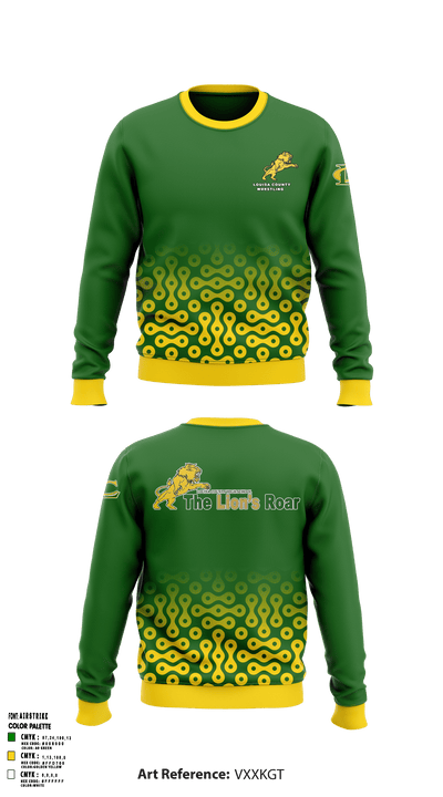 Louisa County High School Wrestling 22462068 Crew Neck Sweatshirt - 29