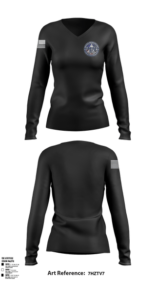 Women's Long Sleeve Vneck Shirt, , Police, Teamtime, Team time, sublimation, custom sports apparel, team uniforms, spirit wear, spiritwear, sports uniforms, custom shirts, team store, custom team store, fundraiser sports, apparel fundraiser