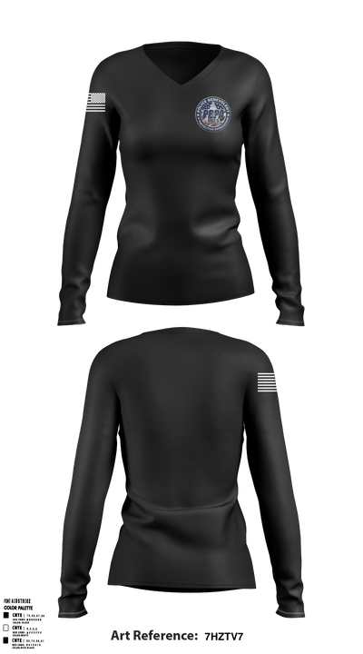 PBPA Unit 6 40952871 Women's Long Sleeve V-neck Shirt - 1