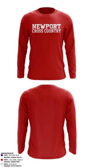 Long Sleeve Performance Shirt, Newport High School Cross Country, Cross Country, Teamtime, Team time, sublimation, custom sports apparel, team uniforms, spirit wear, spiritwear, sports uniforms, custom shirts, team store, custom team store, fundraiser sports, apparel fundraiser