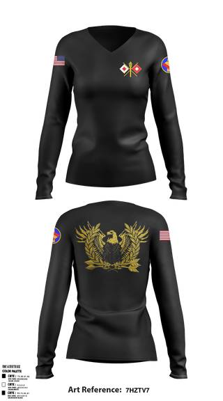Women's Long Sleeve Vneck Shirt, , National Guard, Teamtime, Team time, sublimation, custom sports apparel, team uniforms, spirit wear, spiritwear, sports uniforms, custom shirts, team store, custom team store, fundraiser sports, apparel fundraiser