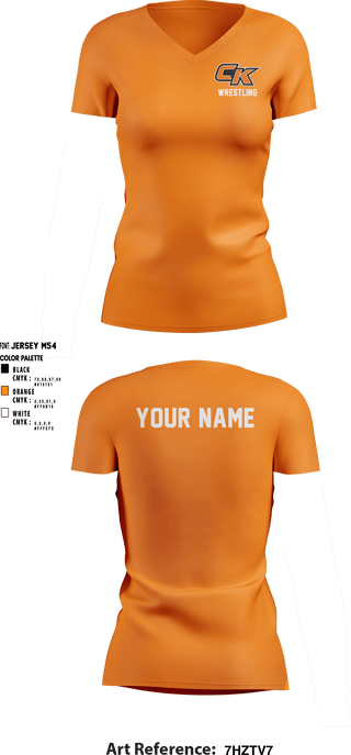 Women's Short Sleeve Vneck Shirt, CK Wrestling, Wrestling, Teamtime, Team time, sublimation, custom sports apparel, team uniforms, spirit wear, spiritwear, sports uniforms, custom shirts, team store, custom team store, fundraiser sports, apparel fundraiser