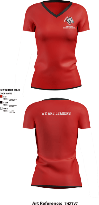 Women's Short Sleeve Vneck Shirt, San Miguel Elementary School, , Teamtime, Team time, sublimation, custom sports apparel, team uniforms, spirit wear, spiritwear, sports uniforms, custom shirts, team store, custom team store, fundraiser sports, apparel fundraiser
