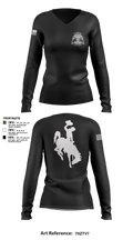 A class act barbershop 31881117 Women's Long Sleeve V-neck Shirt - 32