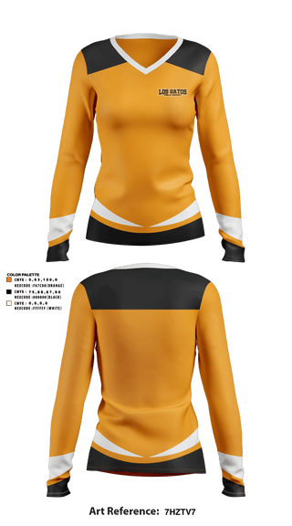 Women's Long Sleeve Vneck Shirt, Los Gatos High School Field Hockey, Field Hockey, Teamtime, Team time, sublimation, custom sports apparel, team uniforms, spirit wear, spiritwear, sports uniforms, custom shirts, team store, custom team store, fundraiser sports, apparel fundraiser