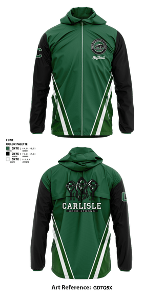 Windbreaker, Carlisle Thundering Herd (softball), Softball, Teamtime, Team time, sublimation, custom sports apparel, team uniforms, spirit wear, spiritwear, sports uniforms, custom shirts, team store, custom team store, fundraiser sports, apparel fundraiser