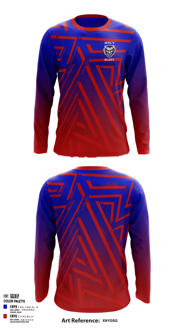 Long Sleeve Performance Shirt, Devils Rejects, Men's Lacrosse, Teamtime, Team time, sublimation, custom sports apparel, team uniforms, spirit wear, spiritwear, sports uniforms, custom shirts, team store, custom team store, fundraiser sports, apparel fundraiser