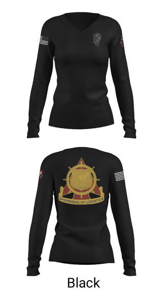 Women's Long Sleeve Vneck Shirt, , Army, Teamtime, Team time, sublimation, custom sports apparel, team uniforms, spirit wear, spiritwear, sports uniforms, custom shirts, team store, custom team store, fundraiser sports, apparel fundraiser