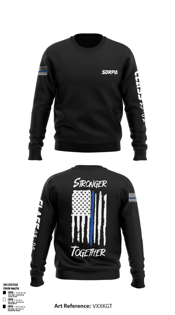 Crew Neck Sweatshirt, SDRPA, Police, Teamtime, Team time, sublimation, custom sports apparel, team uniforms, spirit wear, spiritwear, sports uniforms, custom shirts, team store, custom team store, fundraiser sports, apparel fundraiser