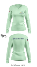 Russell's HVAC and more 82894644 Women's Long Sleeve V-neck Shirt - 1