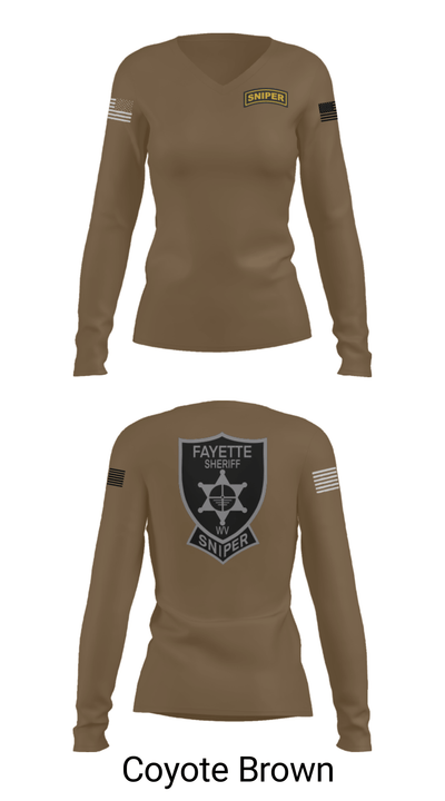 FCSD SNIPER 46569971 Women's Long Sleeve V-neck Shirt - 37