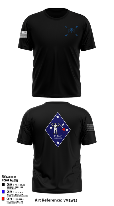 BLT 2d Battalion, 1st Marines, Weapons Co, CAAT Blue 79953351 Short Sleeve Performance Shirt - 6