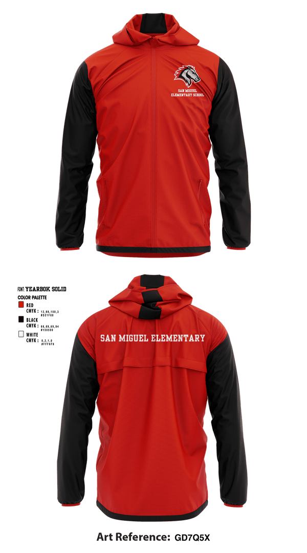 Windbreaker, San Miguel Elementary School, , Teamtime, Team time, sublimation, custom sports apparel, team uniforms, spirit wear, spiritwear, sports uniforms, custom shirts, team store, custom team store, fundraiser sports, apparel fundraiser