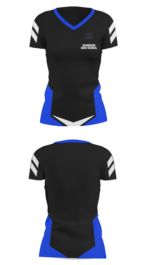 Women's Short Sleeve Vneck Shirt, Harrison High School, Spirit Store, Teamtime, Team time, sublimation, custom sports apparel, team uniforms, spirit wear, spiritwear, sports uniforms, custom shirts, team store, custom team store, fundraiser sports, apparel fundraiser