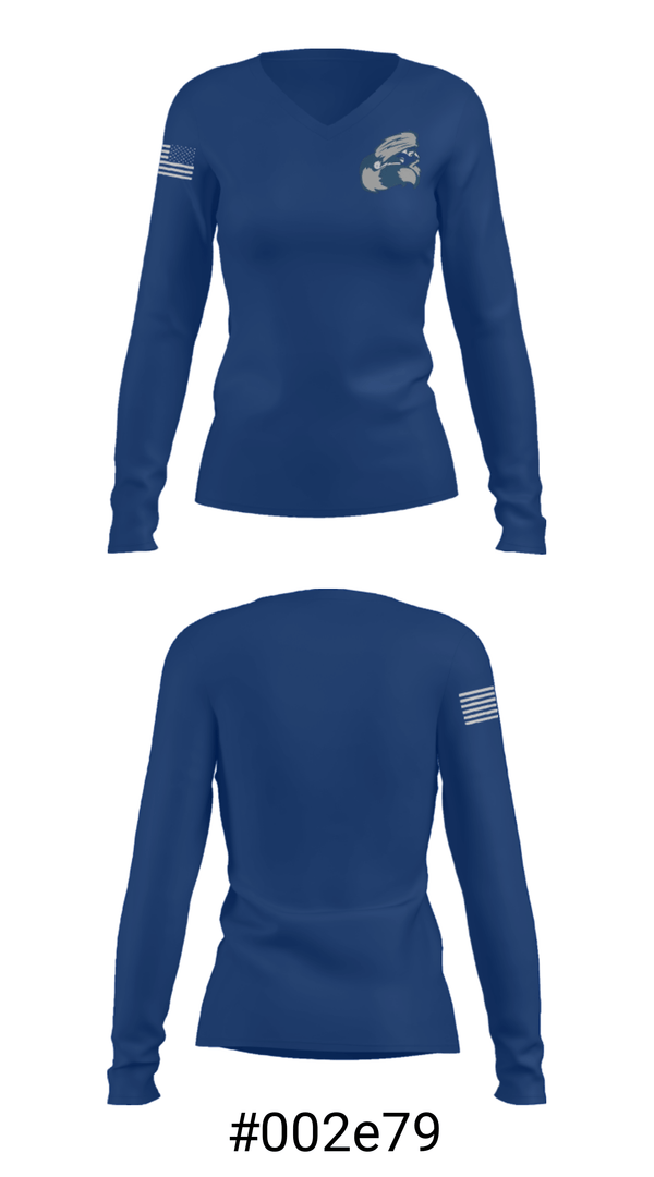 Women's Long Sleeve Vneck Shirt, Philipsburg-Osceola High School Basketball, Men's Basketball, Teamtime, Team time, sublimation, custom sports apparel, team uniforms, spirit wear, spiritwear, sports uniforms, custom shirts, team store, custom team store, fundraiser sports, apparel fundraiser