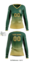 Saint Edward High School Volleyball 35540065 Women's Long Sleeve V-neck Shirt - 1