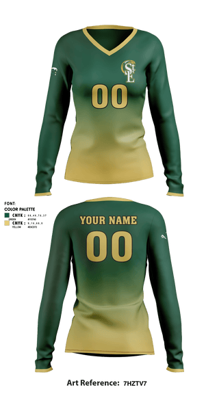 Women's Long Sleeve Vneck Shirt, Saint Edward High School Volleyball, Women's Volleyball, Teamtime, Team time, sublimation, custom sports apparel, team uniforms, spirit wear, spiritwear, sports uniforms, custom shirts, team store, custom team store, fundraiser sports, apparel fundraiser