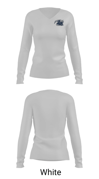Women's Long Sleeve Vneck Shirt, Henry F Moss Middle School Football, Football, Teamtime, Team time, sublimation, custom sports apparel, team uniforms, spirit wear, spiritwear, sports uniforms, custom shirts, team store, custom team store, fundraiser sports, apparel fundraiser