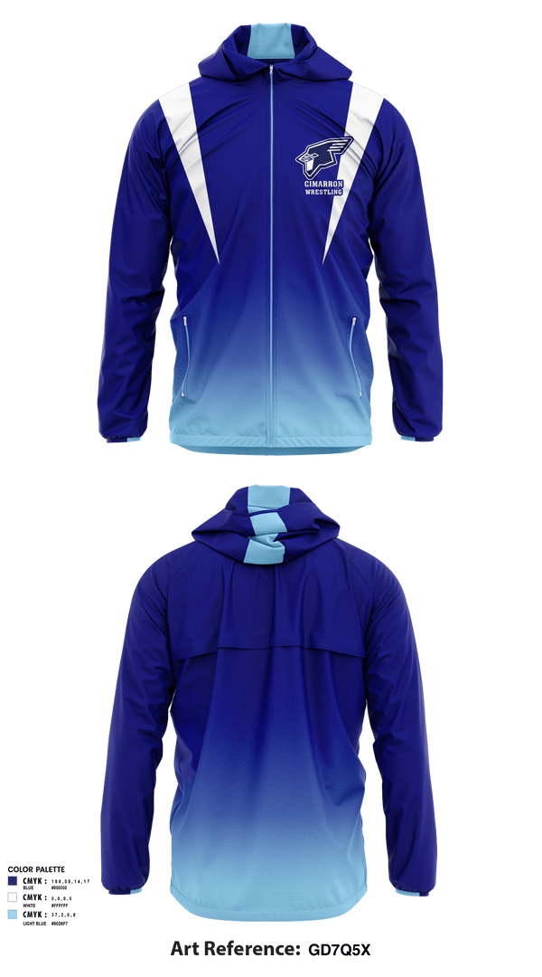 Windbreaker, Cimarron High School Wrestling, Wrestling, Teamtime, Team time, sublimation, custom sports apparel, team uniforms, spirit wear, spiritwear, sports uniforms, custom shirts, team store, custom team store, fundraiser sports, apparel fundraiser
