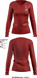 University Of Southern California Diving 38780209 Women's Long Sleeve V-neck Shirt - 3