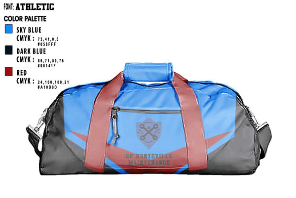 Duffle Bag, GP Huntsville MaintenanceGP Huntsville Maintenance, , Teamtime, Team time, sublimation, custom sports apparel, team uniforms, spirit wear, spiritwear, sports uniforms, custom shirts, team store, custom team store, fundraiser sports, apparel fundraiser