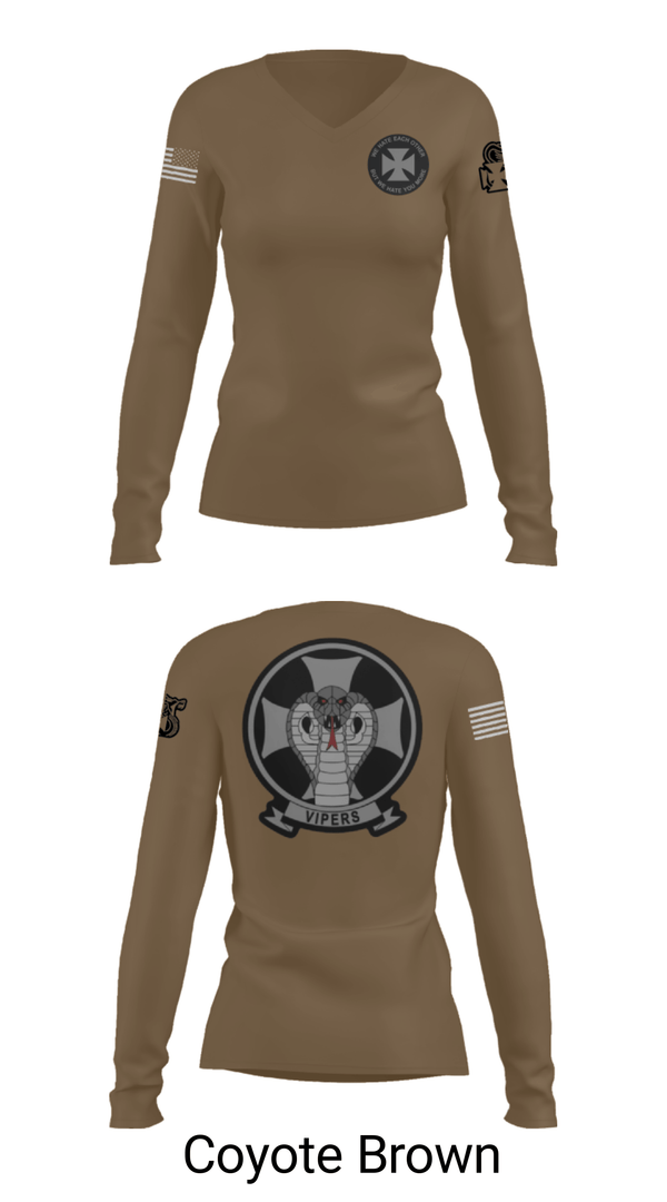 Women's Long Sleeve Vneck Shirt, , Marines, Teamtime, Team time, sublimation, custom sports apparel, team uniforms, spirit wear, spiritwear, sports uniforms, custom shirts, team store, custom team store, fundraiser sports, apparel fundraiser