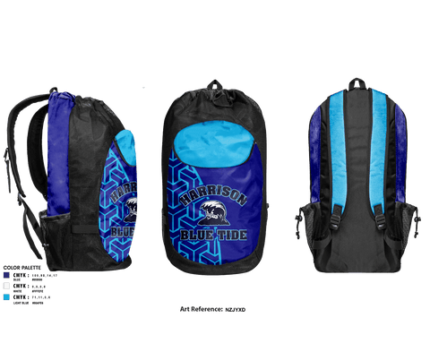 Gear Bag, Harrison High School Basketball, Women's Basketball, Teamtime, Team time, sublimation, custom sports apparel, team uniforms, spirit wear, spiritwear, sports uniforms, custom shirts, team store, custom team store, fundraiser sports, apparel fundraiser