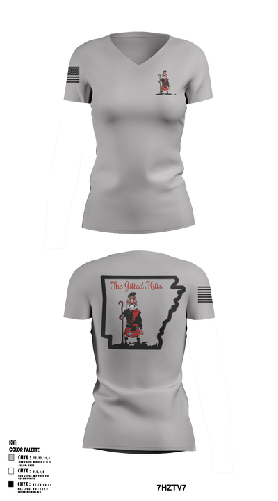 The Jilted Kilts 64634578 Women's Short Sleeve V-neck Shirt - 1