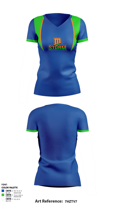 Storm Track & Field 46141065 Women's Short Sleeve V-neck Shirt - 2