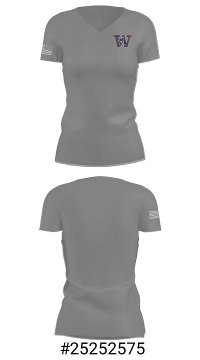 Wickenburg High School Soccer 71346455 Women's Short Sleeve V-neck Shirt - 24