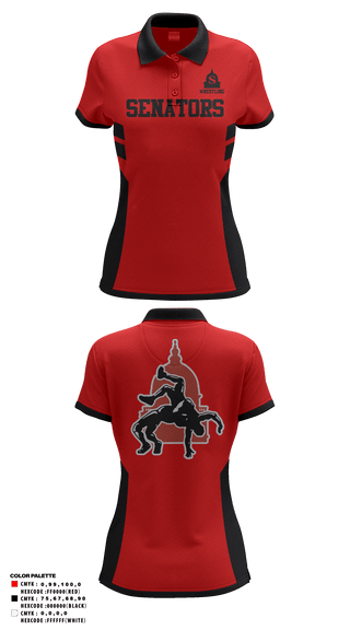 Women's Short Sleeve Performance Polo, Springfield High School Wrestling, Wrestling, Teamtime, Team time, sublimation, custom sports apparel, team uniforms, spirit wear, spiritwear, sports uniforms, custom shirts, team store, custom team store, fundraiser sports, apparel fundraiser