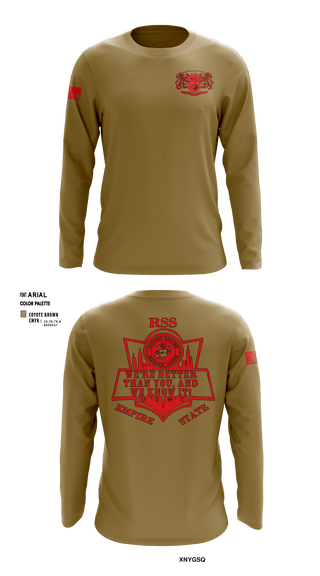 Long Sleeve Performance Shirt, RSS EMPIRE STATE, Marines, Teamtime, Team time, sublimation, custom sports apparel, team uniforms, spirit wear, spiritwear, sports uniforms, custom shirts, team store, custom team store, fundraiser sports, apparel fundraiser