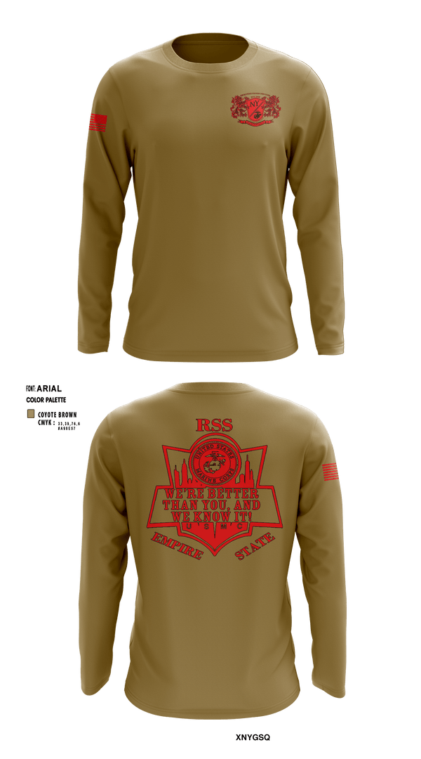 Long Sleeve Performance Shirt, RSS EMPIRE STATE, Marines, Teamtime, Team time, sublimation, custom sports apparel, team uniforms, spirit wear, spiritwear, sports uniforms, custom shirts, team store, custom team store, fundraiser sports, apparel fundraiser