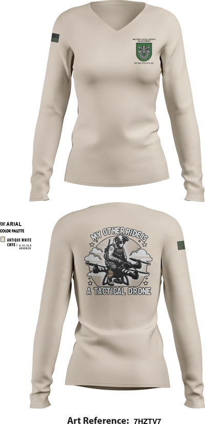 MID 1-10 SFG (A) 483143 Women's Long Sleeve V-neck Shirt - 1