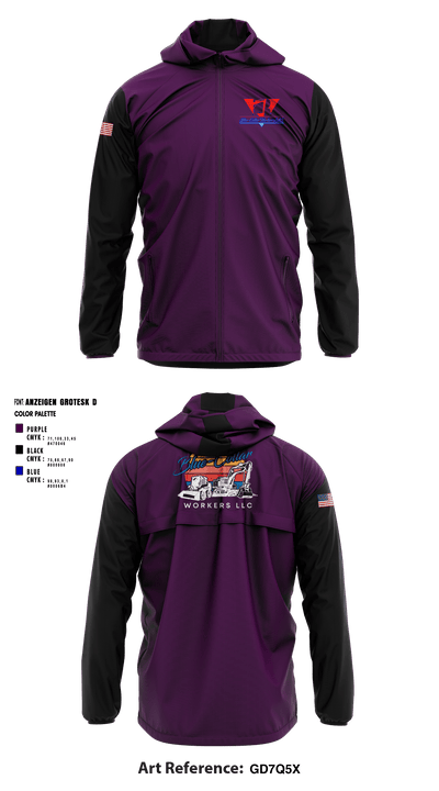 Blue-Collar Workers LLC 20683882 Windbreaker - 2