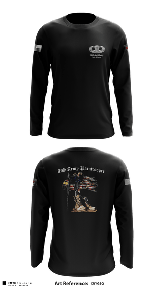 Long Sleeve Performance Shirt, 18th FA BDE Airborne, Army, Teamtime, Team time, sublimation, custom sports apparel, team uniforms, spirit wear, spiritwear, sports uniforms, custom shirts, team store, custom team store, fundraiser sports, apparel fundraiser