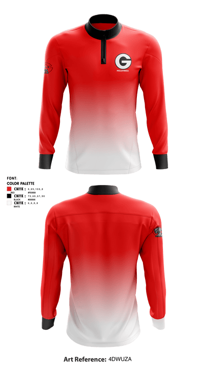 Glen Oaks High School Volleyball 28233179 Quarter Zip Jacket - 1
