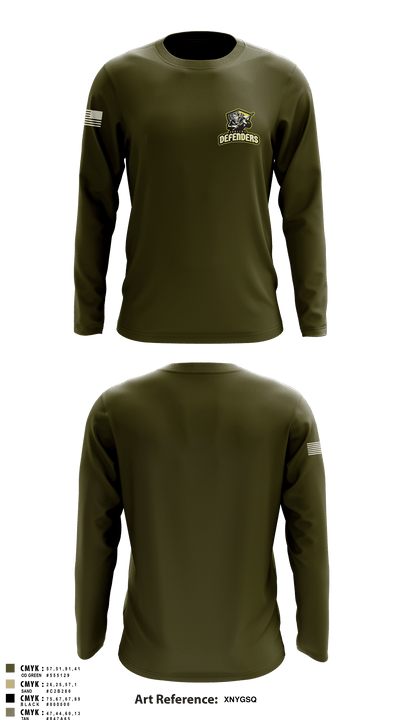 Dallas Defenders 76170912 Long Sleeve Performance Shirt - 2