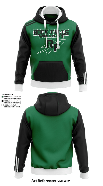 Rock Falls High School Wrestling 753561 Hoodie - 1
