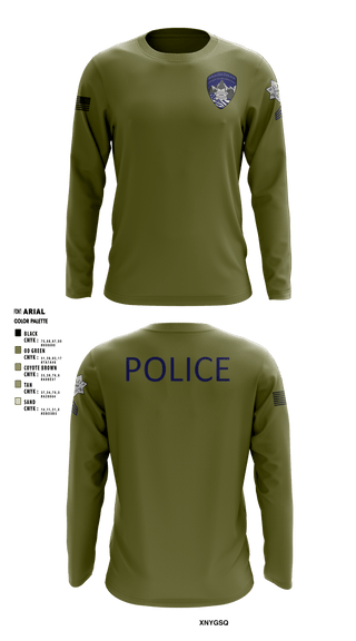 Long Sleeve Performance Shirt, Willits Little Lake JRTF, Police, Teamtime, Team time, sublimation, custom sports apparel, team uniforms, spirit wear, spiritwear, sports uniforms, custom shirts, team store, custom team store, fundraiser sports, apparel fundraiser