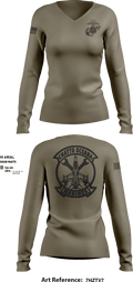 Oceana Marines 61589577 Women's Long Sleeve V-neck Shirt - 7