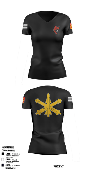 Women's Short Sleeve Vneck Shirt, C 1-43 ADA, Army, Teamtime, Team time, sublimation, custom sports apparel, team uniforms, spirit wear, spiritwear, sports uniforms, custom shirts, team store, custom team store, fundraiser sports, apparel fundraiser