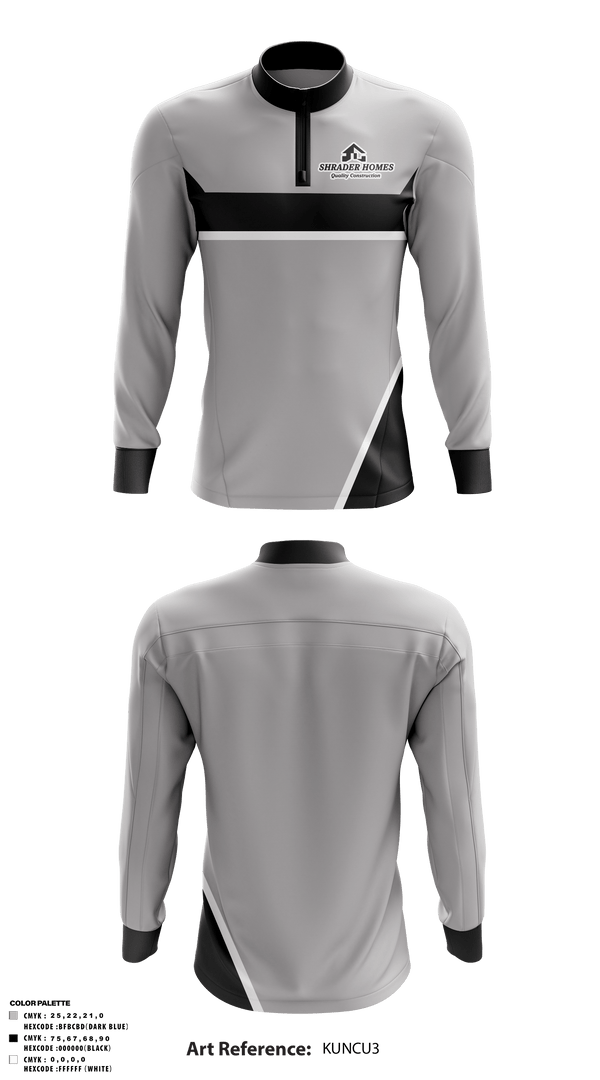 Quarter Zip Jacket, Shrader HomesShrader Homes, , Teamtime, Team time, sublimation, custom sports apparel, team uniforms, spirit wear, spiritwear, sports uniforms, custom shirts, team store, custom team store, fundraiser sports, apparel fundraiser