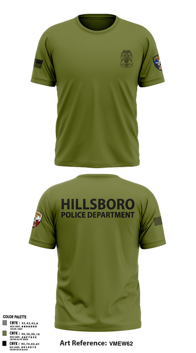 Hillsboro Police Department 31441057 Short Sleeve Performance Shirt - 7