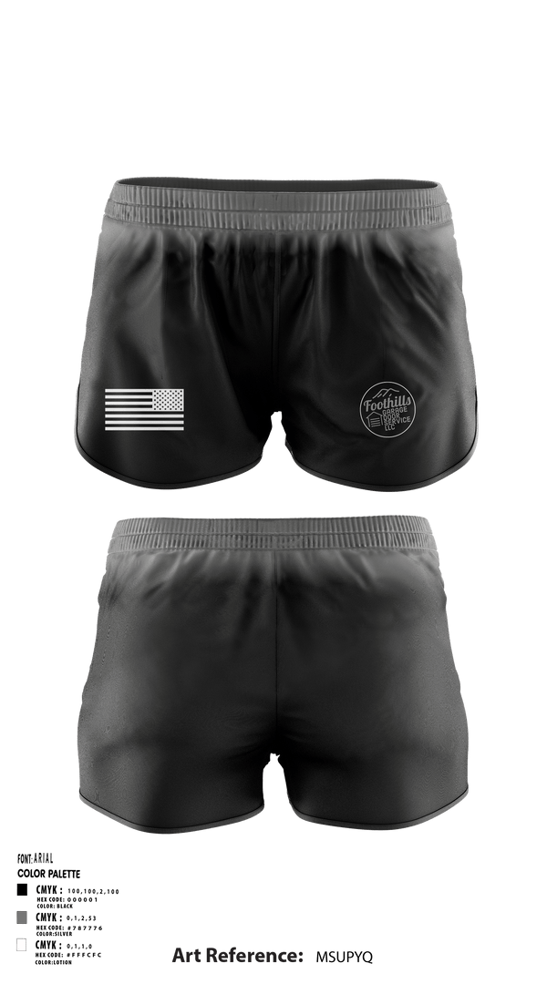 Women's Shorts, Foothills Garage Door Service LLCFoothills Garage Door Service LLC, , Teamtime, Team time, sublimation, custom sports apparel, team uniforms, spirit wear, spiritwear, sports uniforms, custom shirts, team store, custom team store, fundraiser sports, apparel fundraiser