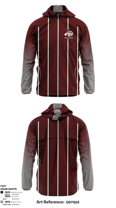 Illinois Valley High School Soccer 24730529 Windbreaker - 1