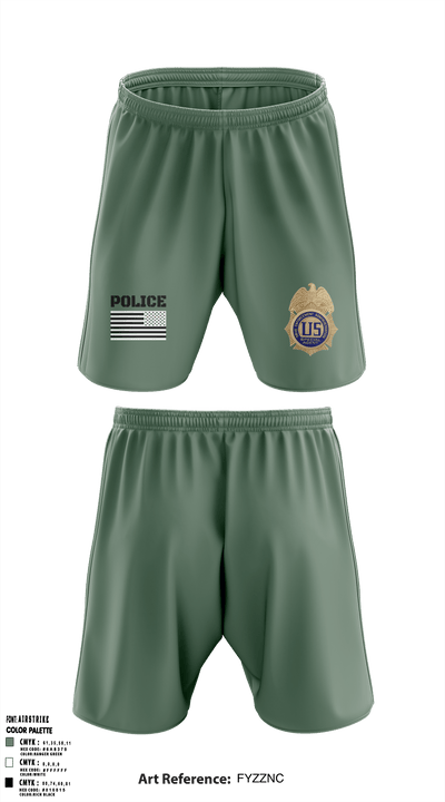 DEA Enforcement Group 46 13099367 Athletic Shorts With Pockets - 49